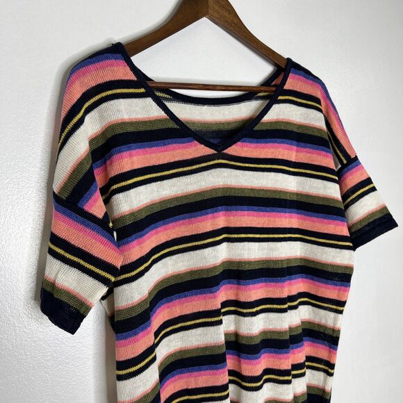 Talbots 100% Linen Knit Short Sleeve Pullover Sweater Top Plus Size 2X Petite - Picture 8 of 11